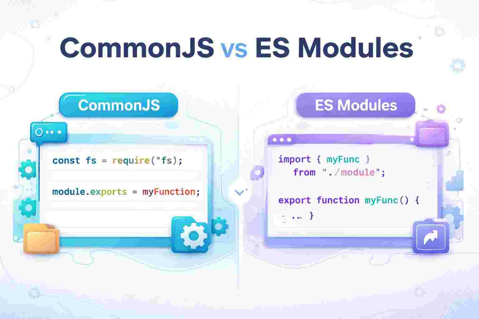 CommonJS vs ES Modules: 7 Powerful Differences - Tech Aventure
